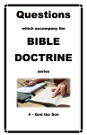 Bible Doctrine #4 - Worksheets