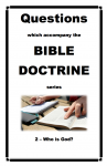 Bible Doctrine #2 - Worksheets
