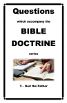 Bible Doctrine #3 - Worksheets