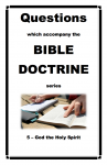 Bible Doctrine #5 - Worksheets