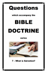 Bible Doctrine #7 - Worksheets