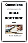Bible Doctrine #8 - Worksheets
