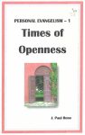 Personal Evangelism-Times of Openness