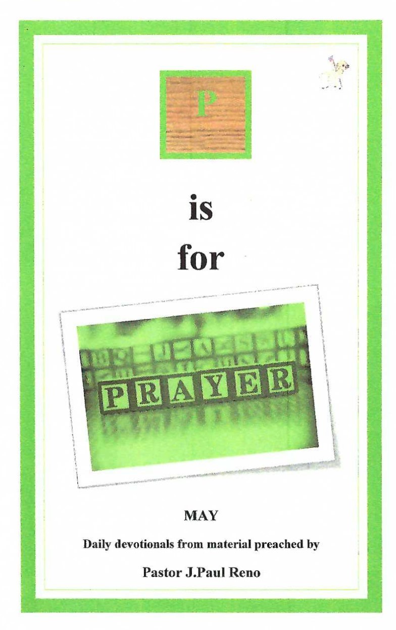 P is for Prayer-May cover P is for Prayer-May